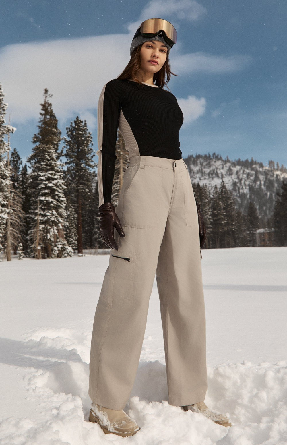 Chalet Insulated Cargo Pant, Stone | Alp N Rock Alp N Rock Womens Pant Chalet Insulated Cargo Pant | Stone