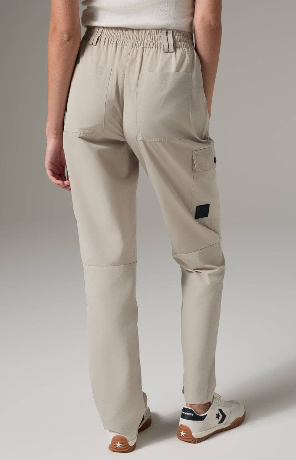 Alp N Rock Frankie Pant, Women's Beige Cargo Pant with Zippered Pockets