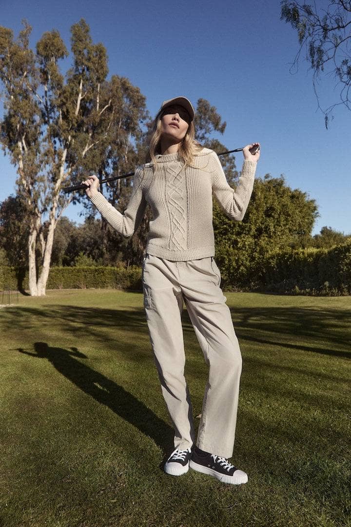 Alp N Rock Frankie Pant, Women's Beige Cargo Pant with Zippered Pockets