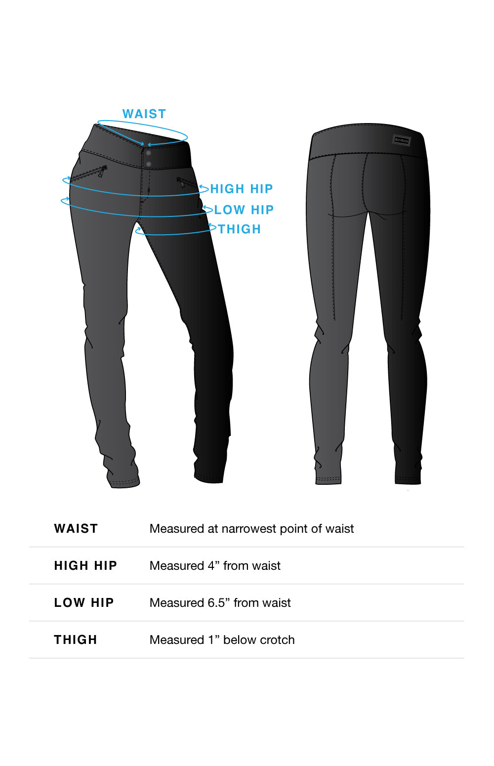 Alp N Rock Geneva Pant Size Guide
