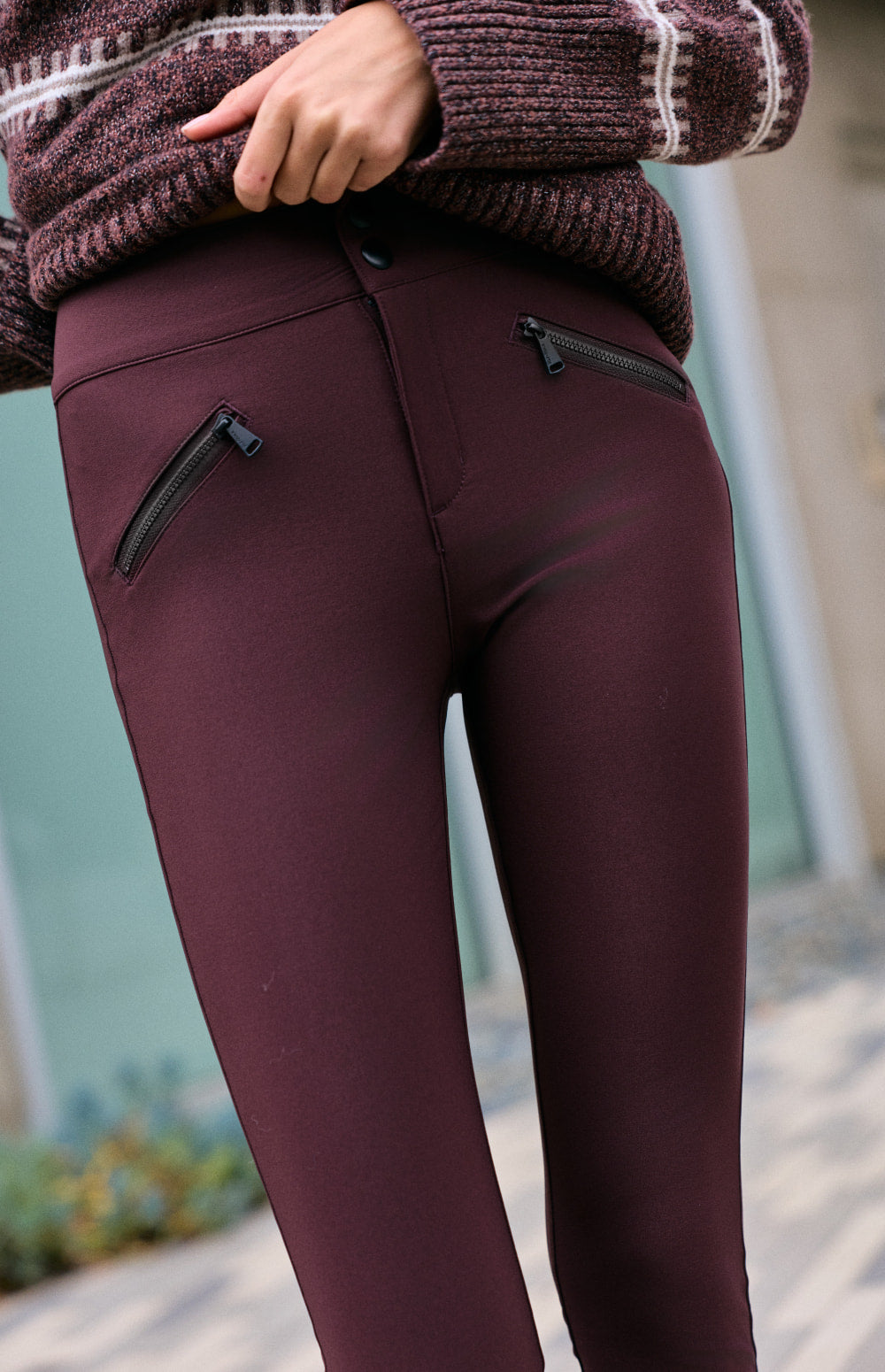 Alp N Rock Geneva Techno Pant, dark red fitted pants for women