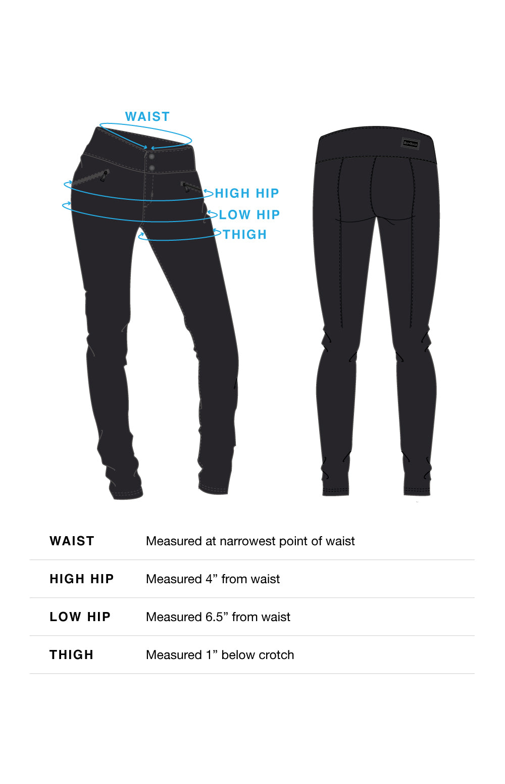 Alp N Rock Geneva Pant Size Guide