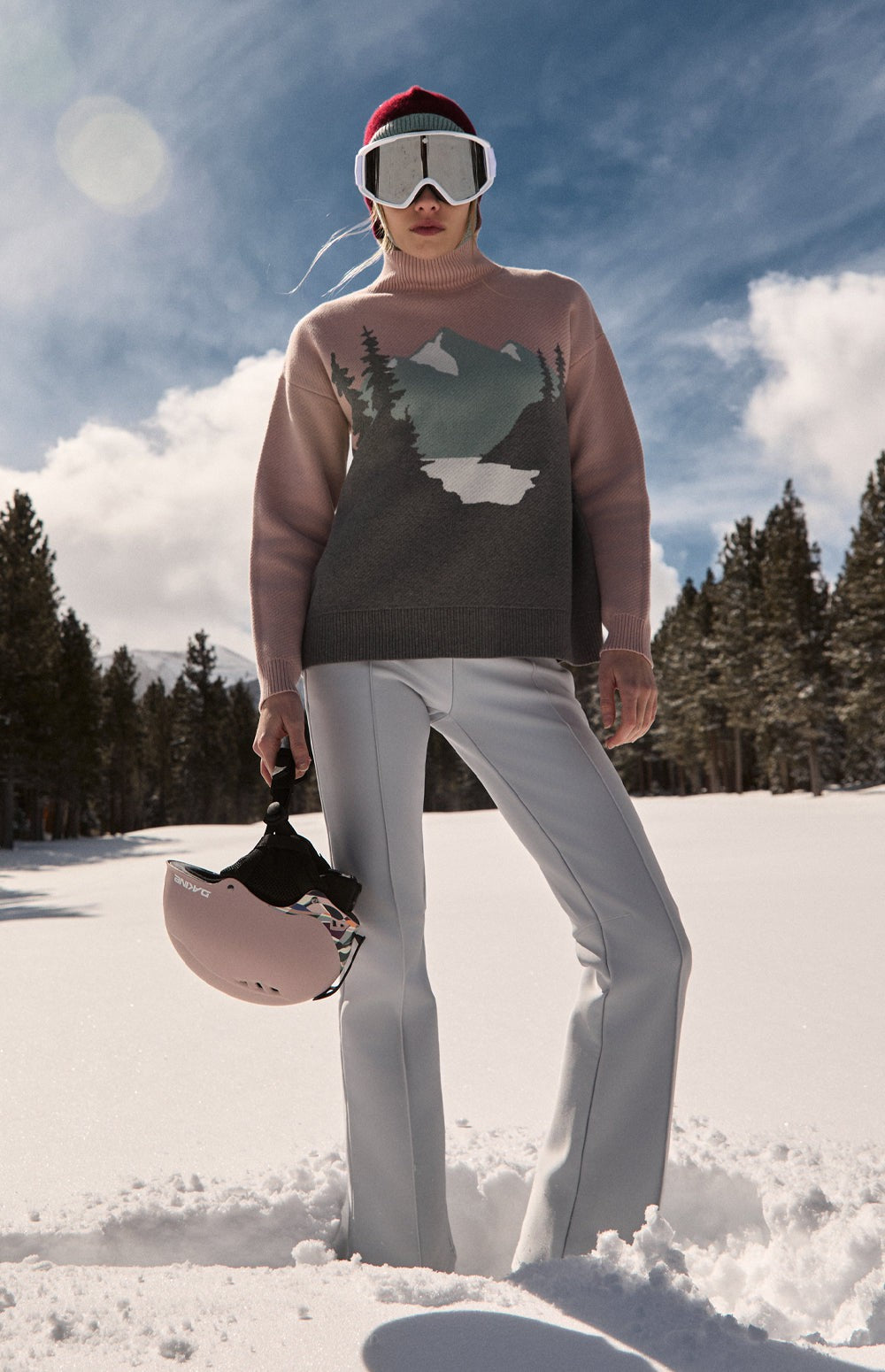 Alp N Rock Georgia Pant, silver ski pant for women with zipper waist and pockets