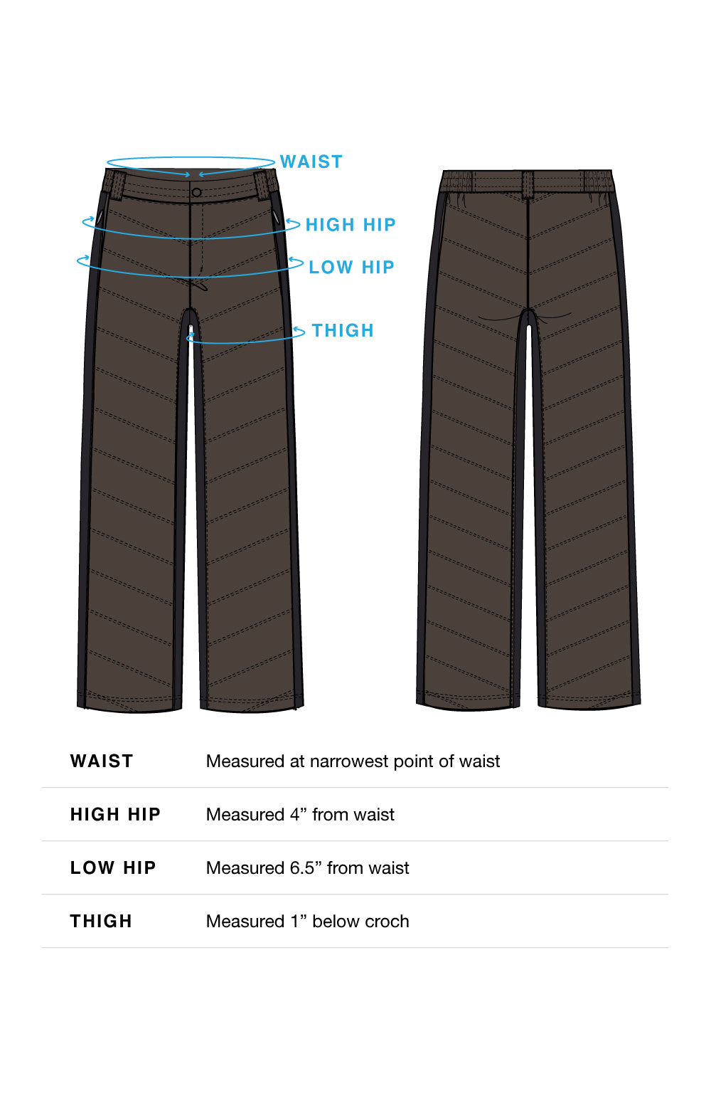 Alp N Rock Kaja Pant Size Guide
