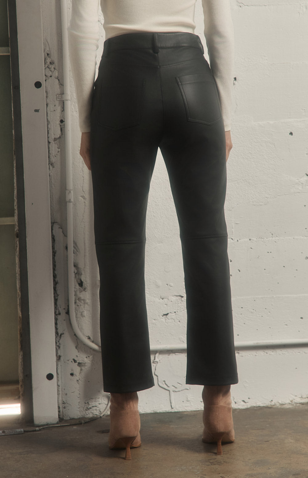 Alp N Rock Kennidy Pant, cropped flare black faux leather pant for women
