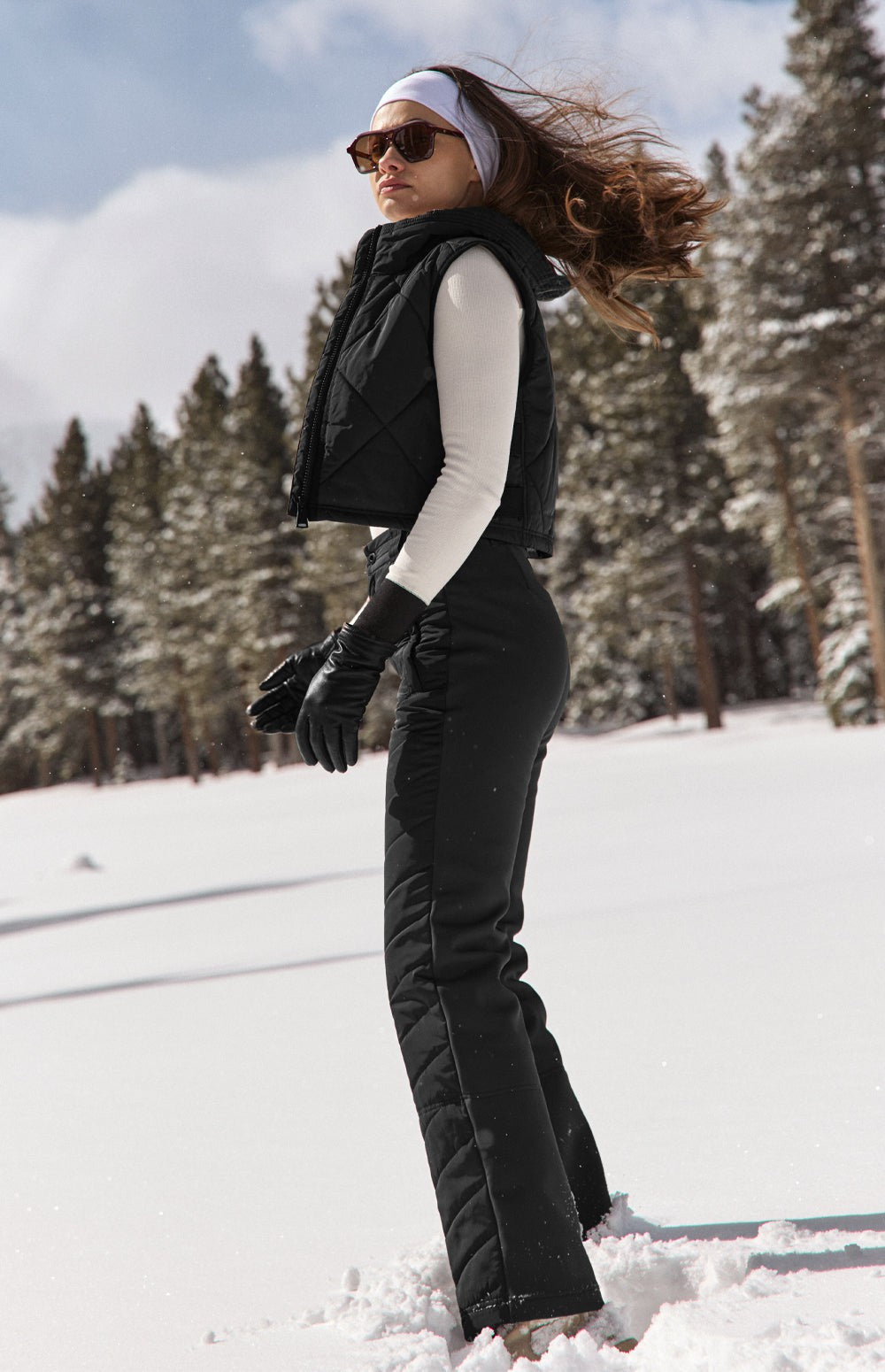 Alp N Rock Madison Ski Pant, black quilted ski snow pant for women