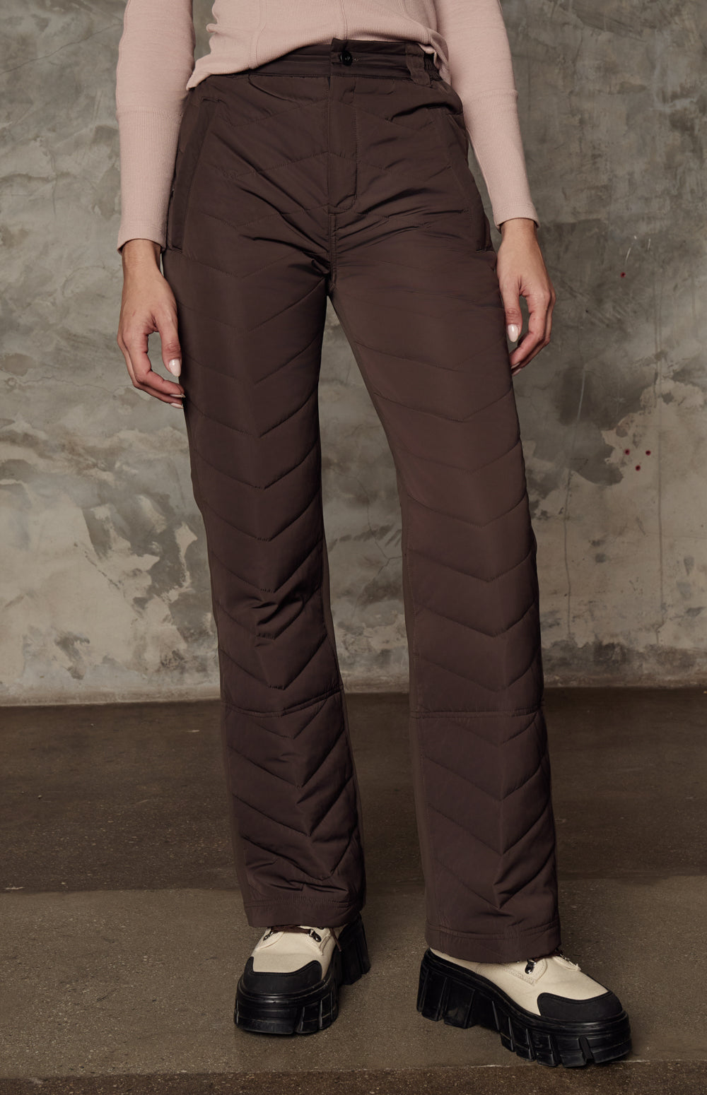 Madison Quilted Ski Pant, Coffee | Alp N Rock Alp N Rock Womens Pant Madison Quilted Ski Pant | Coffee