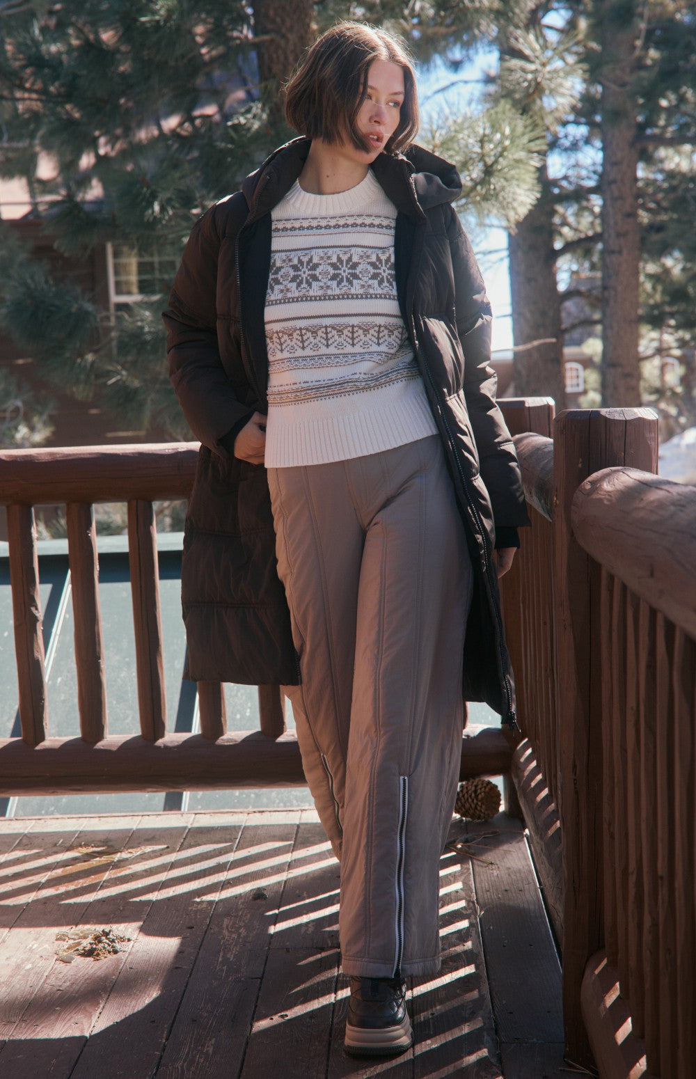 Meribel Wide Leg Pant, Fossil | Alp N Rock Alp N Rock Womens Pant Meribel Wide Leg Pant | Fossil