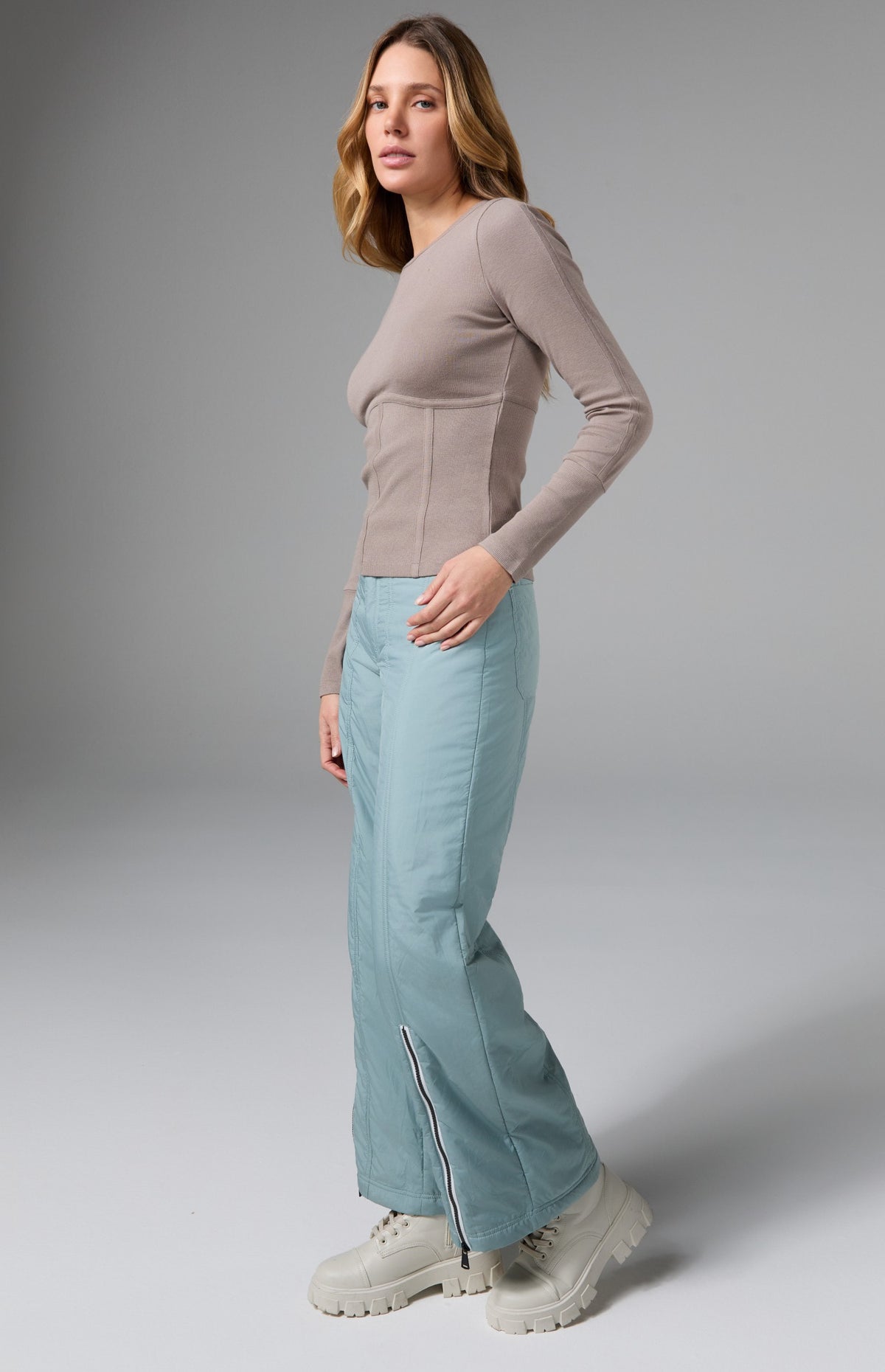 Meribel Wide Leg Pant, Silver Blue | Alp N Rock Alp N Rock Womens Pant Meribel Wide Leg Pant | Silver Blue