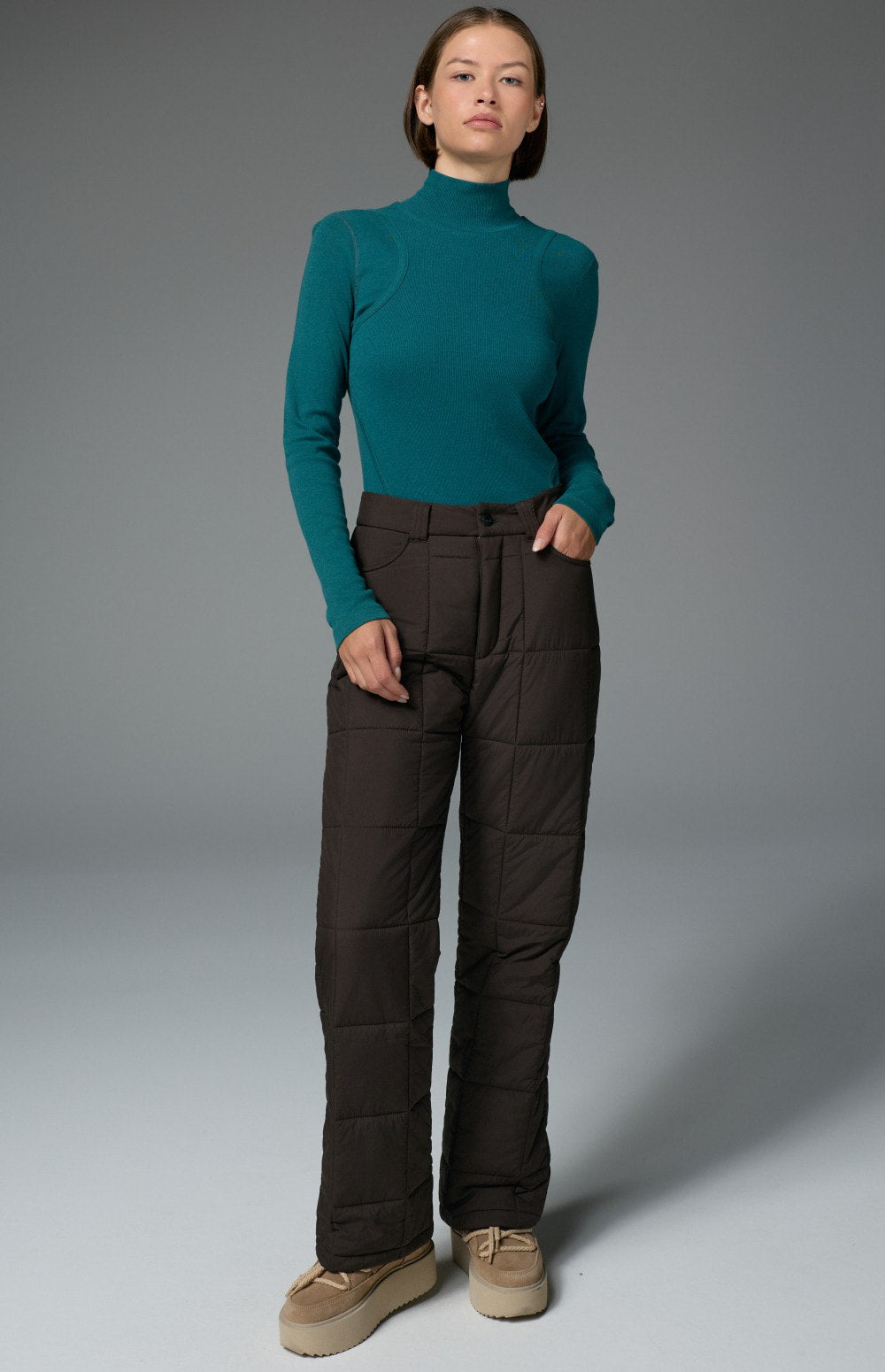 Sammie Quilted Pant, Coffee | Alp N Rock Alp N Rock Womens Pant Sammie Quilted Pant | Coffee
