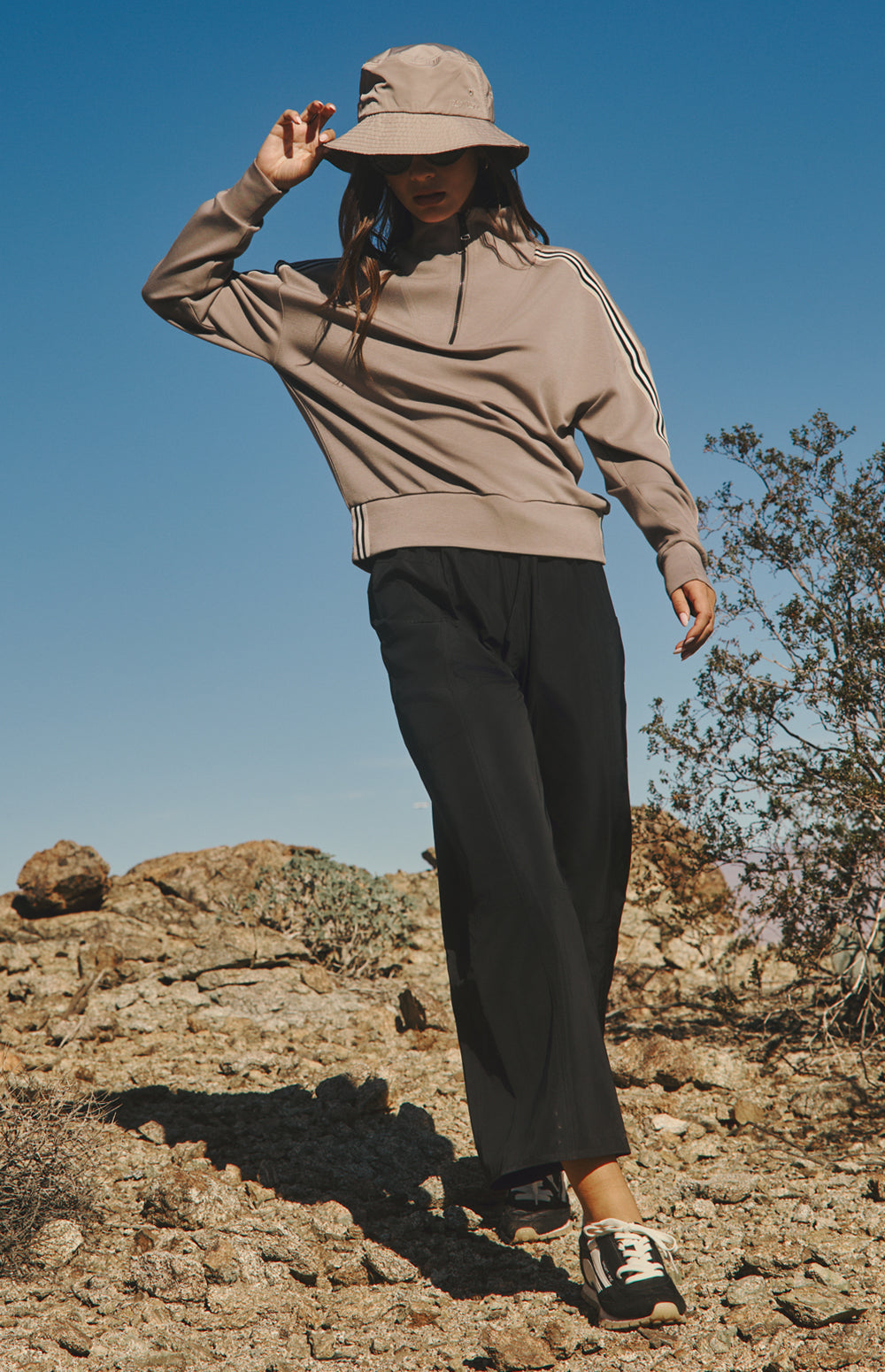 Alp N Rock Suki Pant, lightweight black wide leg cropped pant for women