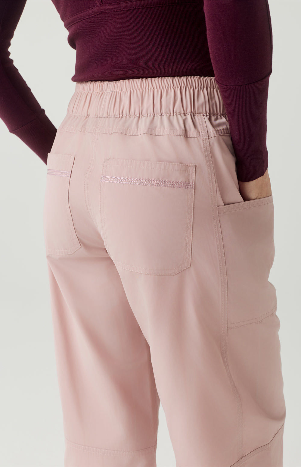 Alp N Rock Suki Pant, lightweight pink wide leg cropped pant for women