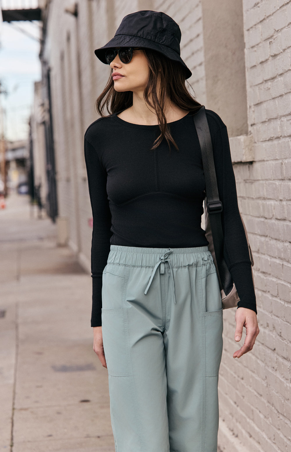 Alp N Rock Suki Pant, lightweight silver blue wide leg cropped pant for women