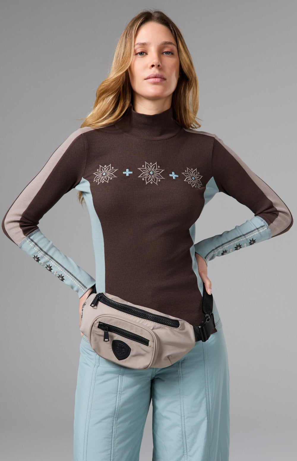 Allison Mock Neck, Coffee | Alp N Rock Alp N Rock Womens Shirt Allison Mock Neck | Coffee