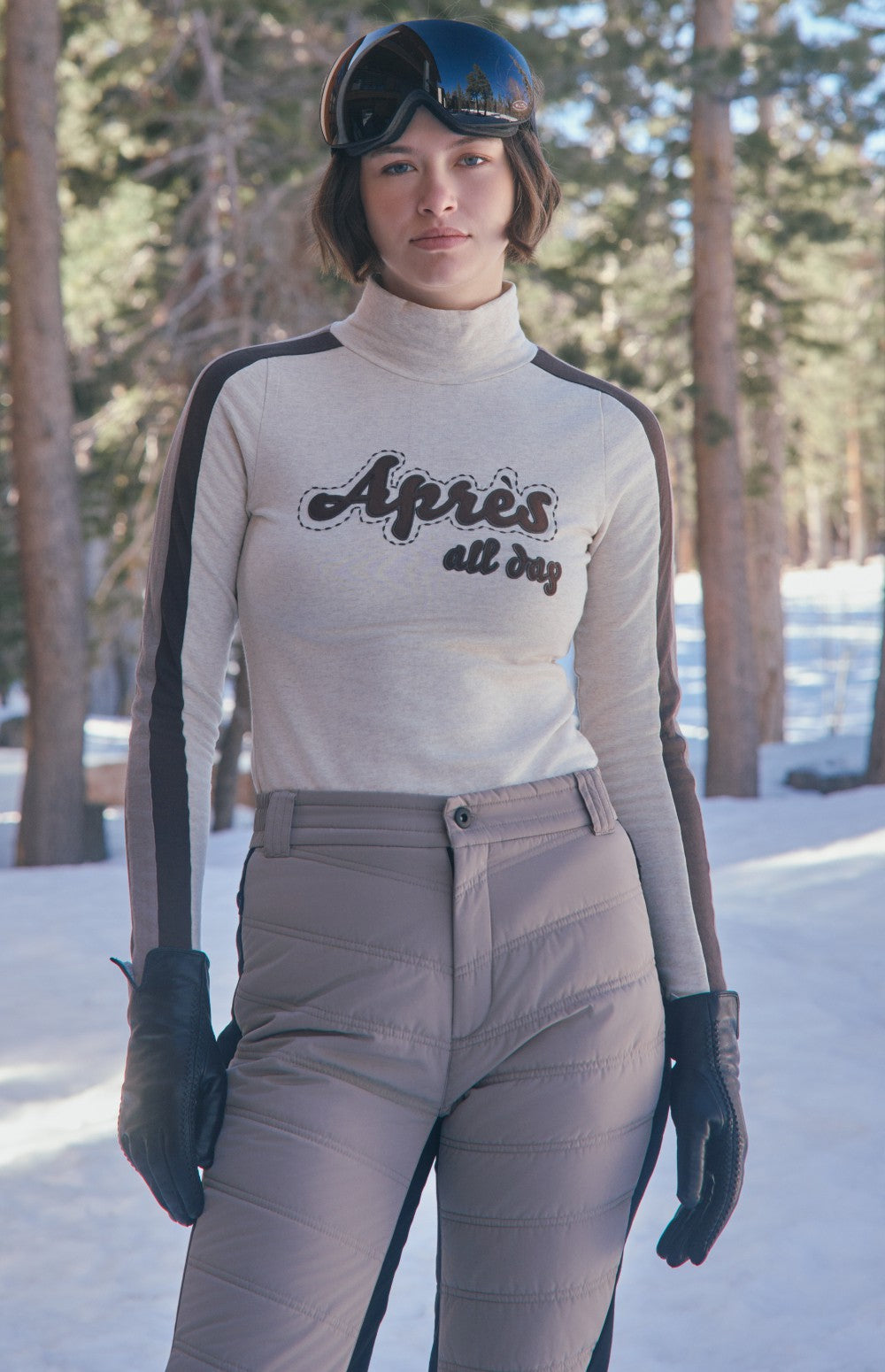 Apres All Day Mock Neck, Heather Ivory | Alp N Rock Alp N Rock Womens Shirt Apres All Day Mock Neck | Heather Ivory