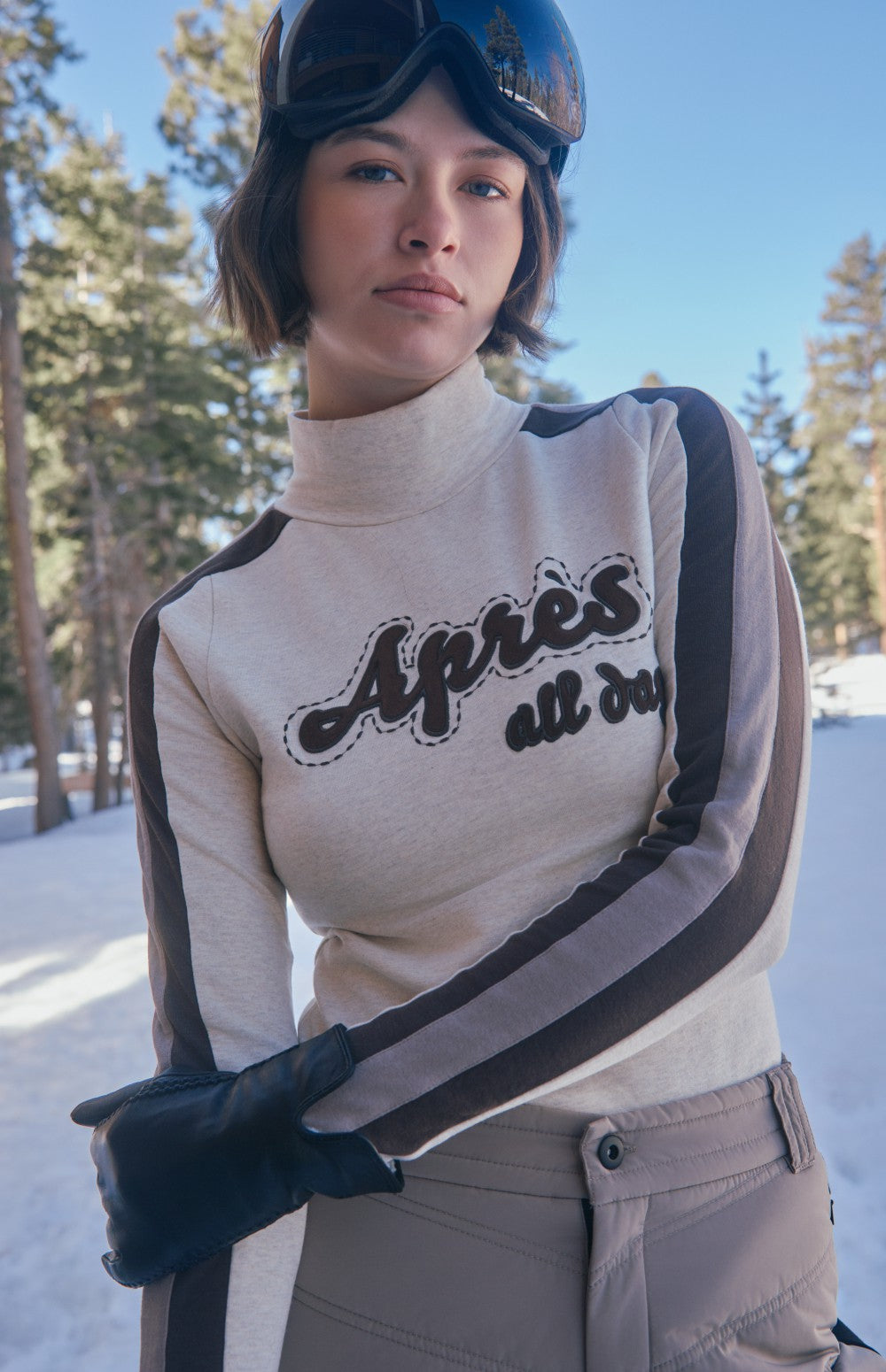 Apres All Day Mock Neck, Heather Ivory | Alp N Rock Alp N Rock Womens Shirt Apres All Day Mock Neck | Heather Ivory