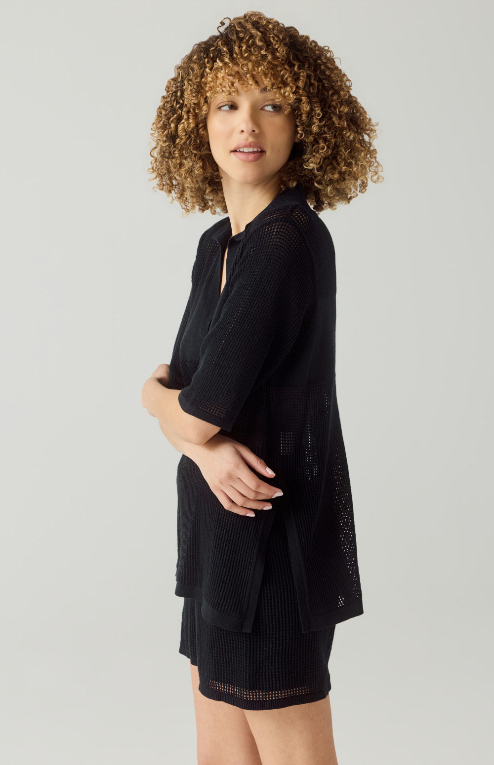 Ayesha Polo Sweater, Black | Alp N Rock Alp N Rock Womens Shirt Ayesha Polo Sweater | Black