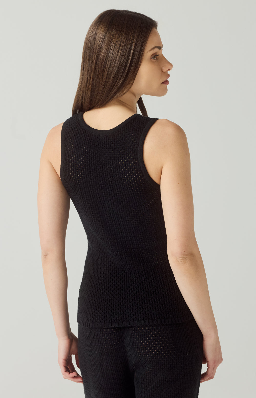 Alp N Rock Camila Top, black scoop neck knit tank top for women