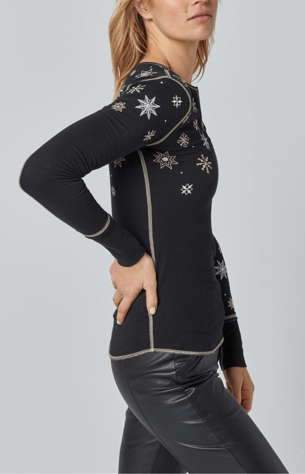 Estee Henley Shirt, Black | Alp N Rock | Women's Tops Alp N Rock Womens Shirt Estee Henley | Black - PRELOVED