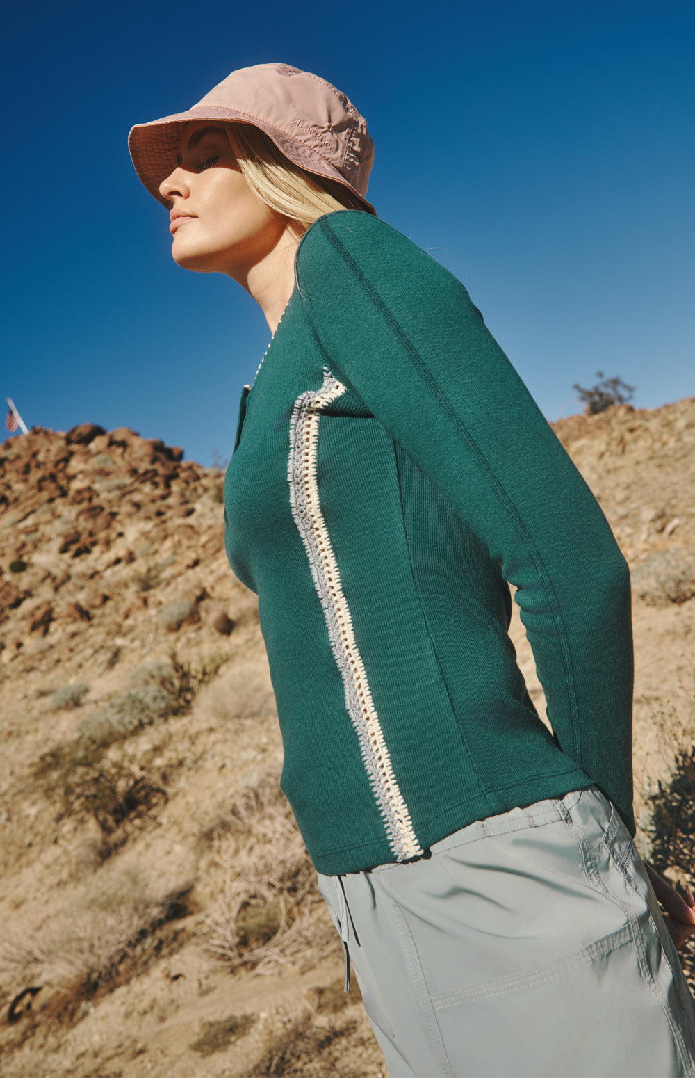 Iris Henley Shirt, Pacific Teal | Alp N Rock Alp N Rock Womens Shirt Iris Henley Shirt | Pacific Teal