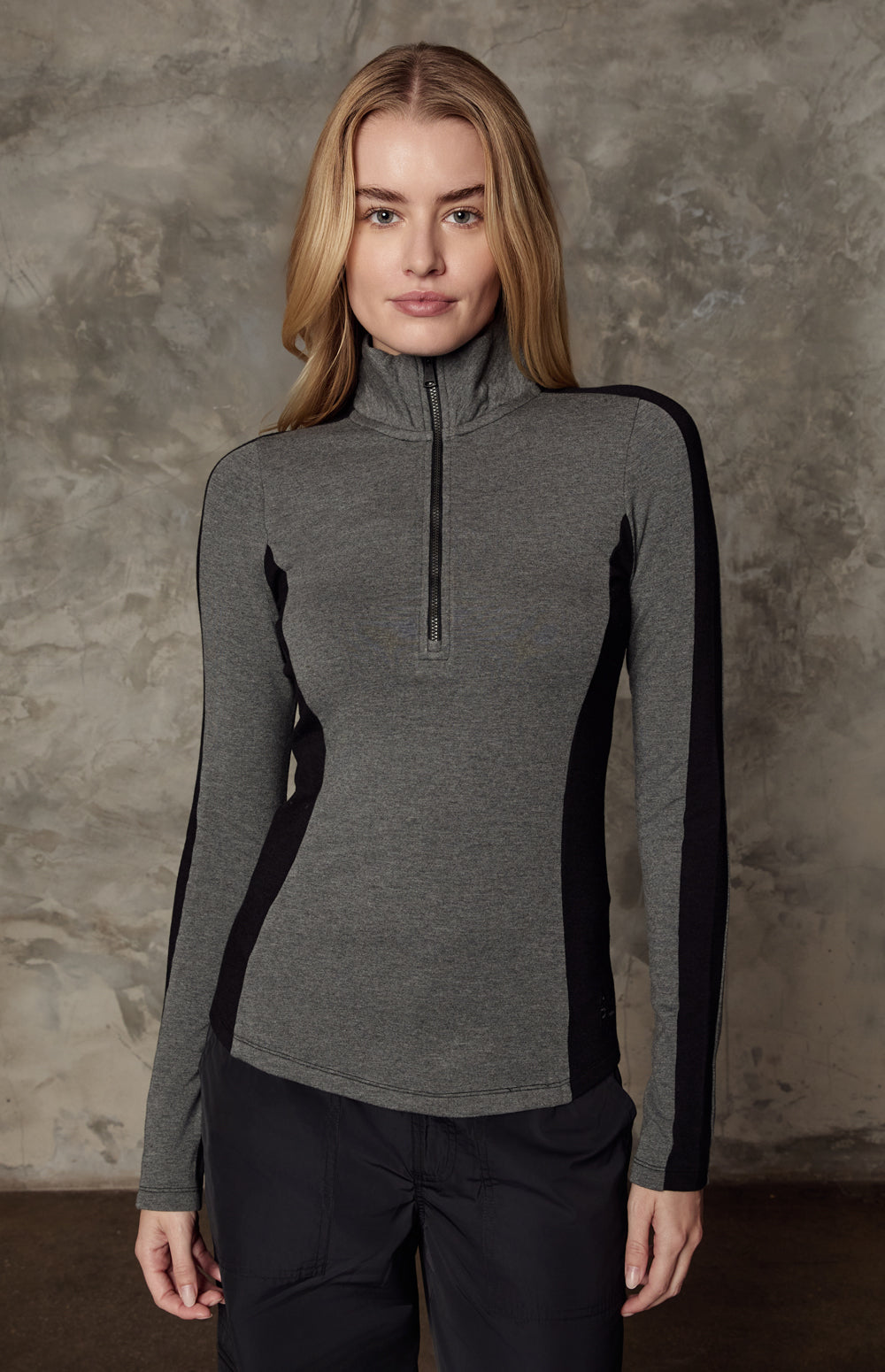 Tanvi Longsleeve Mock Neck, Heather Grey | Alp N Rock Alp N Rock Womens Shirt Tanvi Longsleeve Mock Neck | Heather Grey