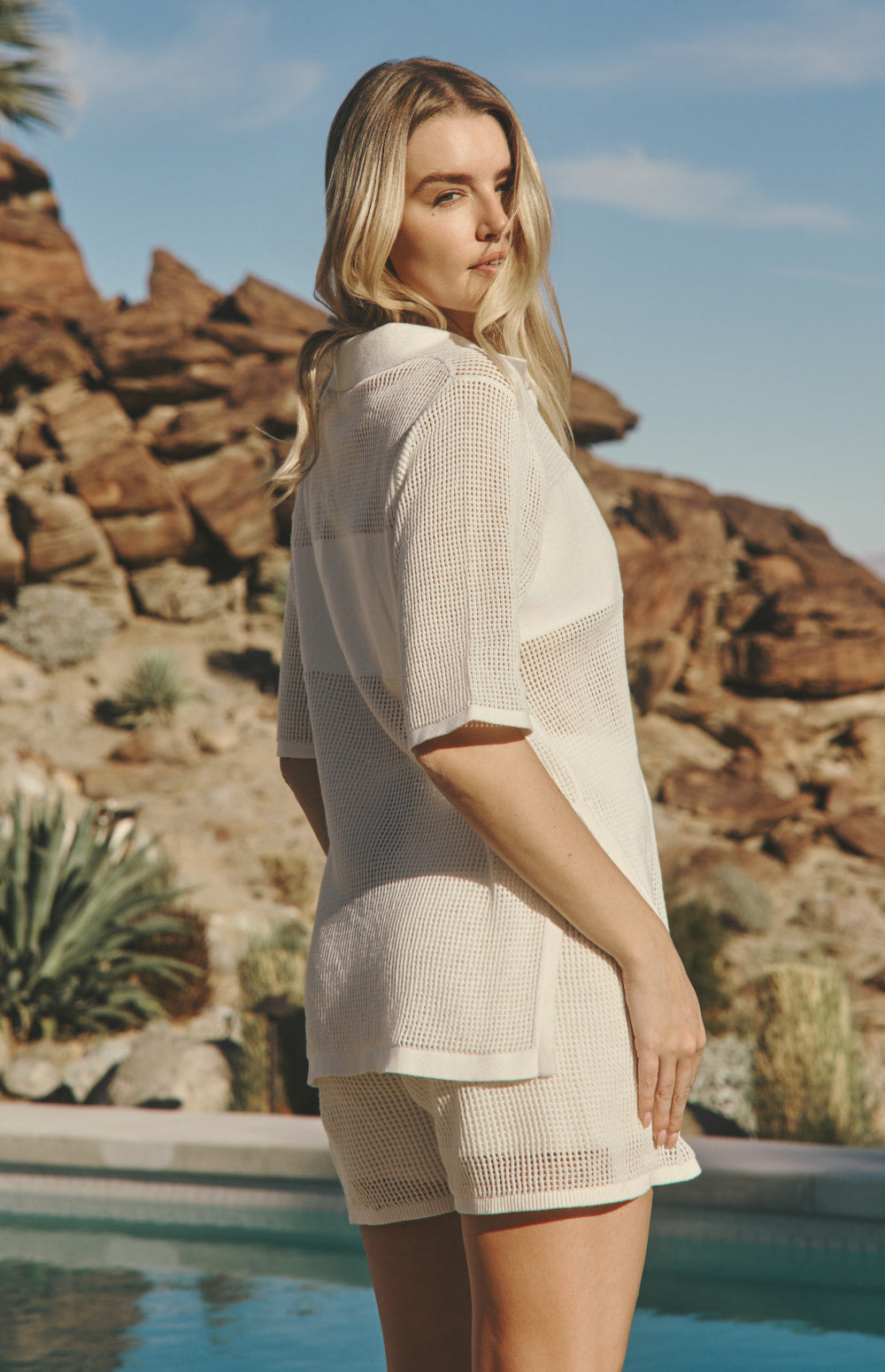 MacKenzie Sweater Short, Off White | Alp N Rock Alp N Rock Womens Short MacKenzie Sweater Short | Off White