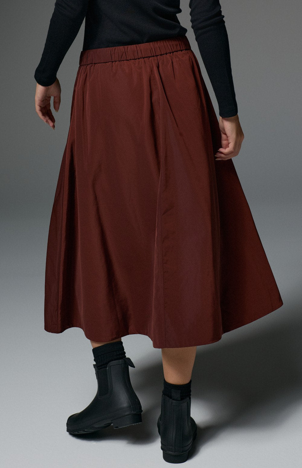 Chelsea Gathered Midi Skirt, Russet | Alp N Rock Alp N Rock Womens Skirt Chelsea Gathered Midi Skirt | Russet