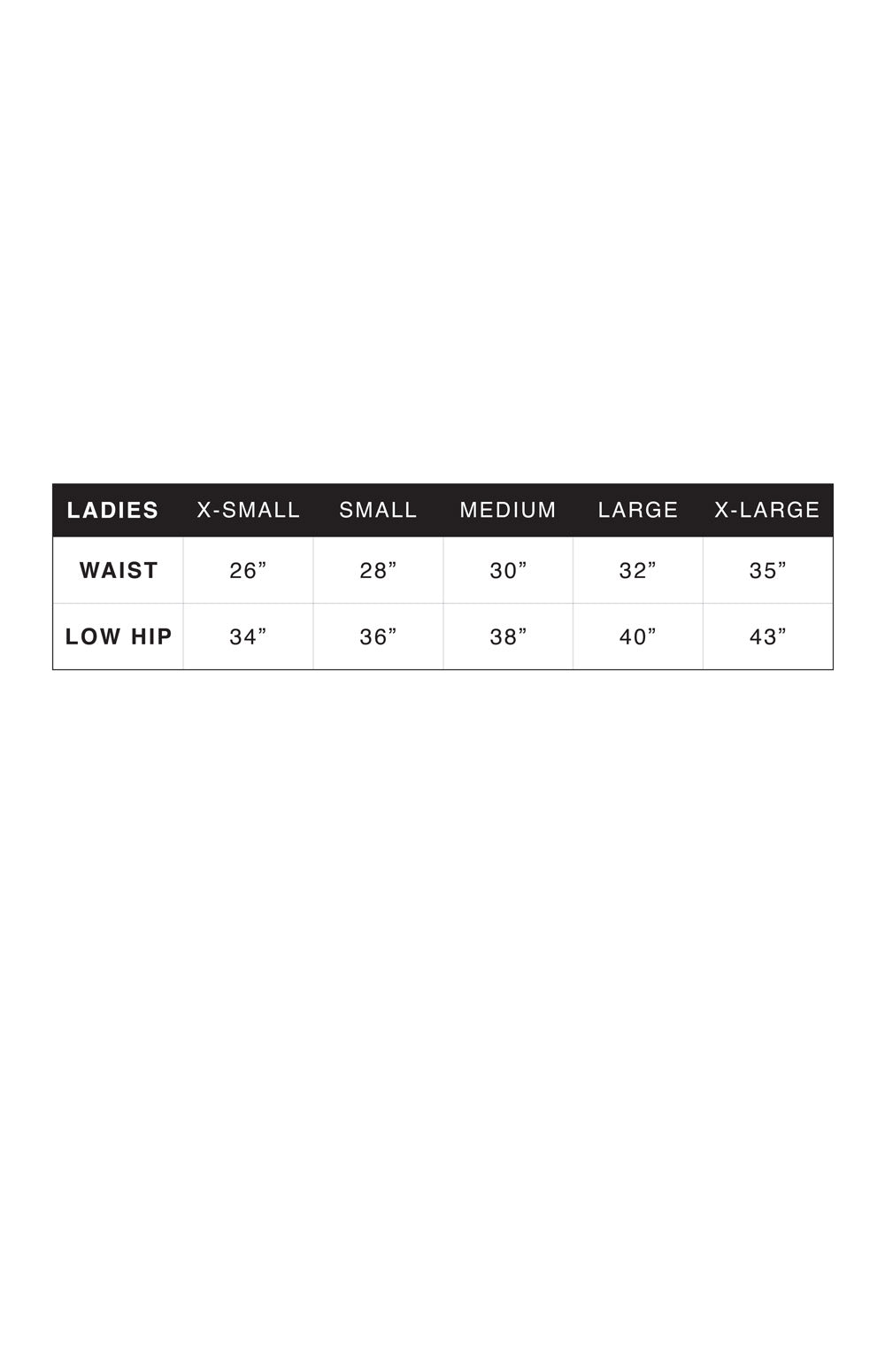 Alp N Rock Emilia A-List Skirt Size Guide
