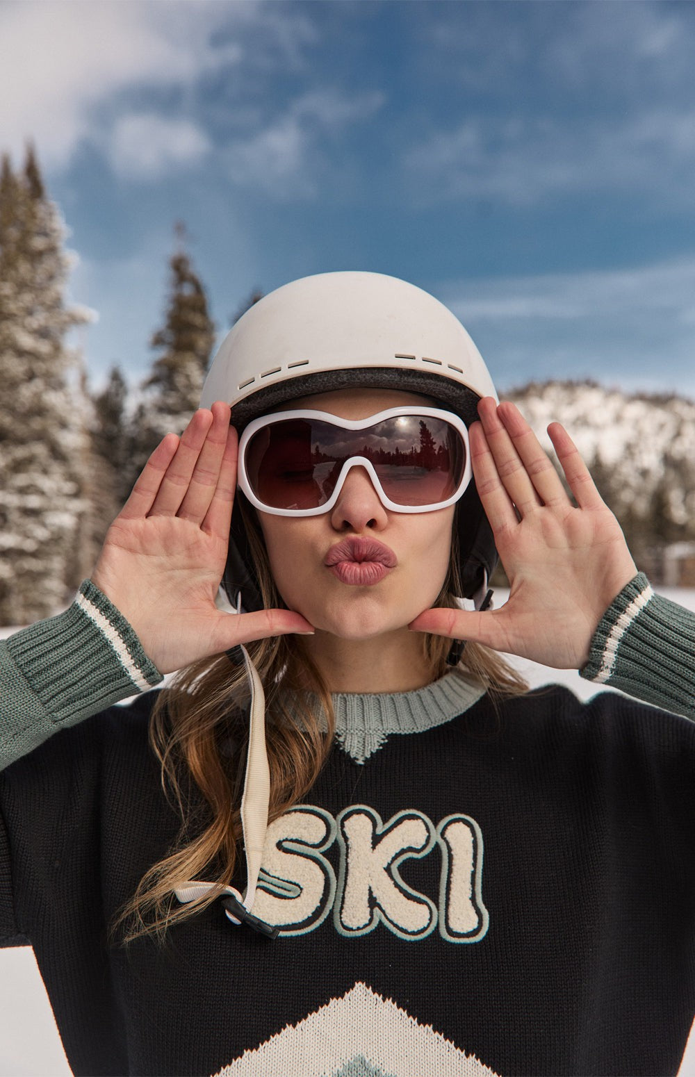 Aiken Retro Ski Sweater, Black Alp N Rock