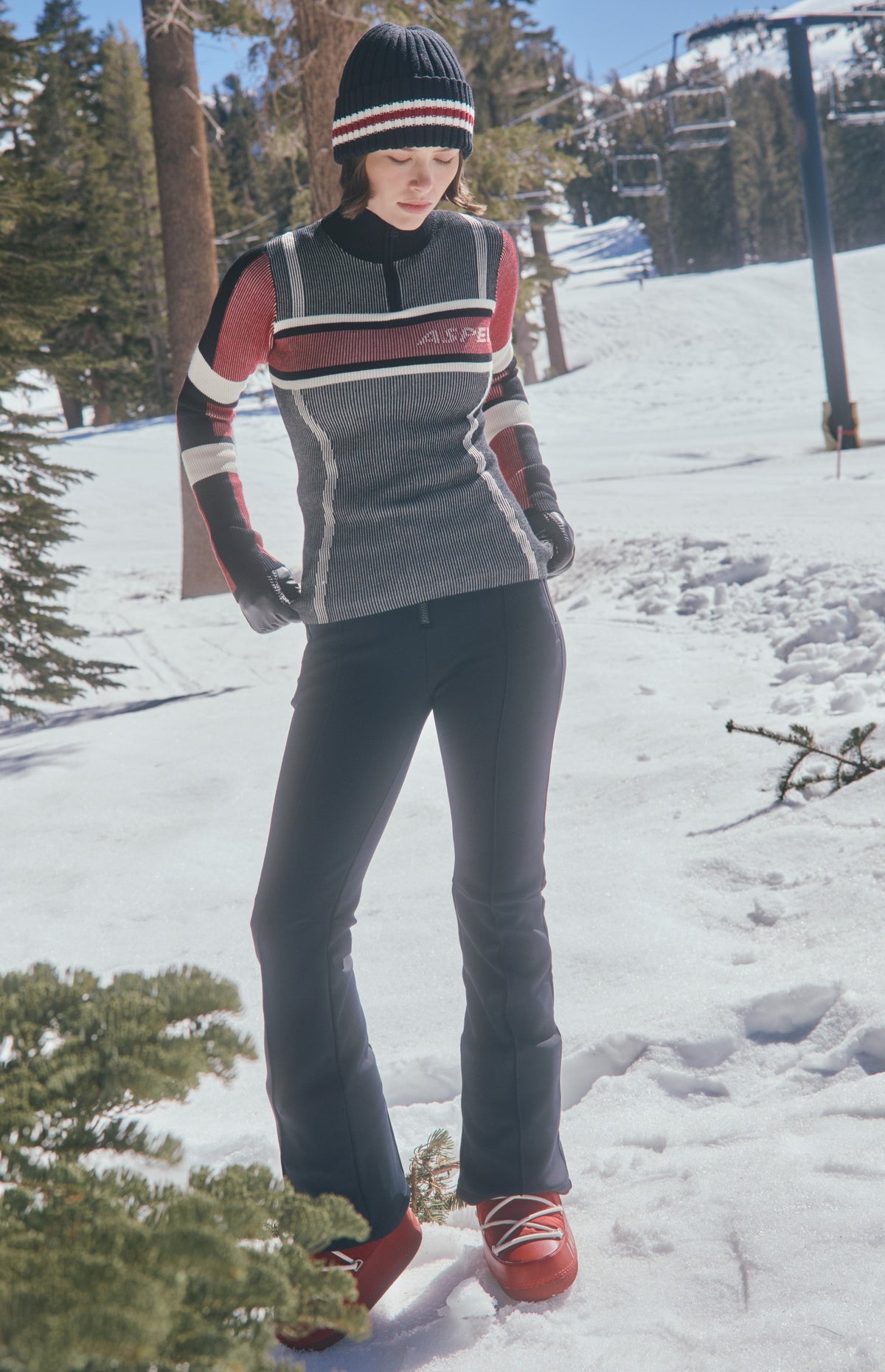 Aspen 1/4 Zip Ski Sweater, Black | Alp N Rock Alp N Rock Womens Sweater Aspen 1/4 Zip Ski Sweater | Black