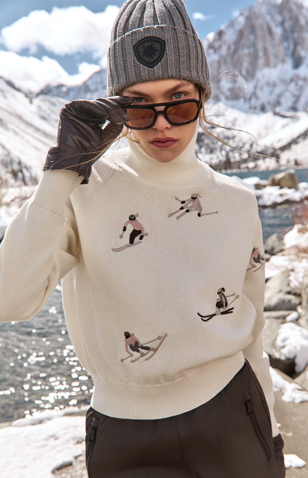 Belle Turtleneck Ski Sweater, Ivory | Alp N Rock Alp N Rock Womens Sweater Belle Turtleneck Ski Sweater | Ivory