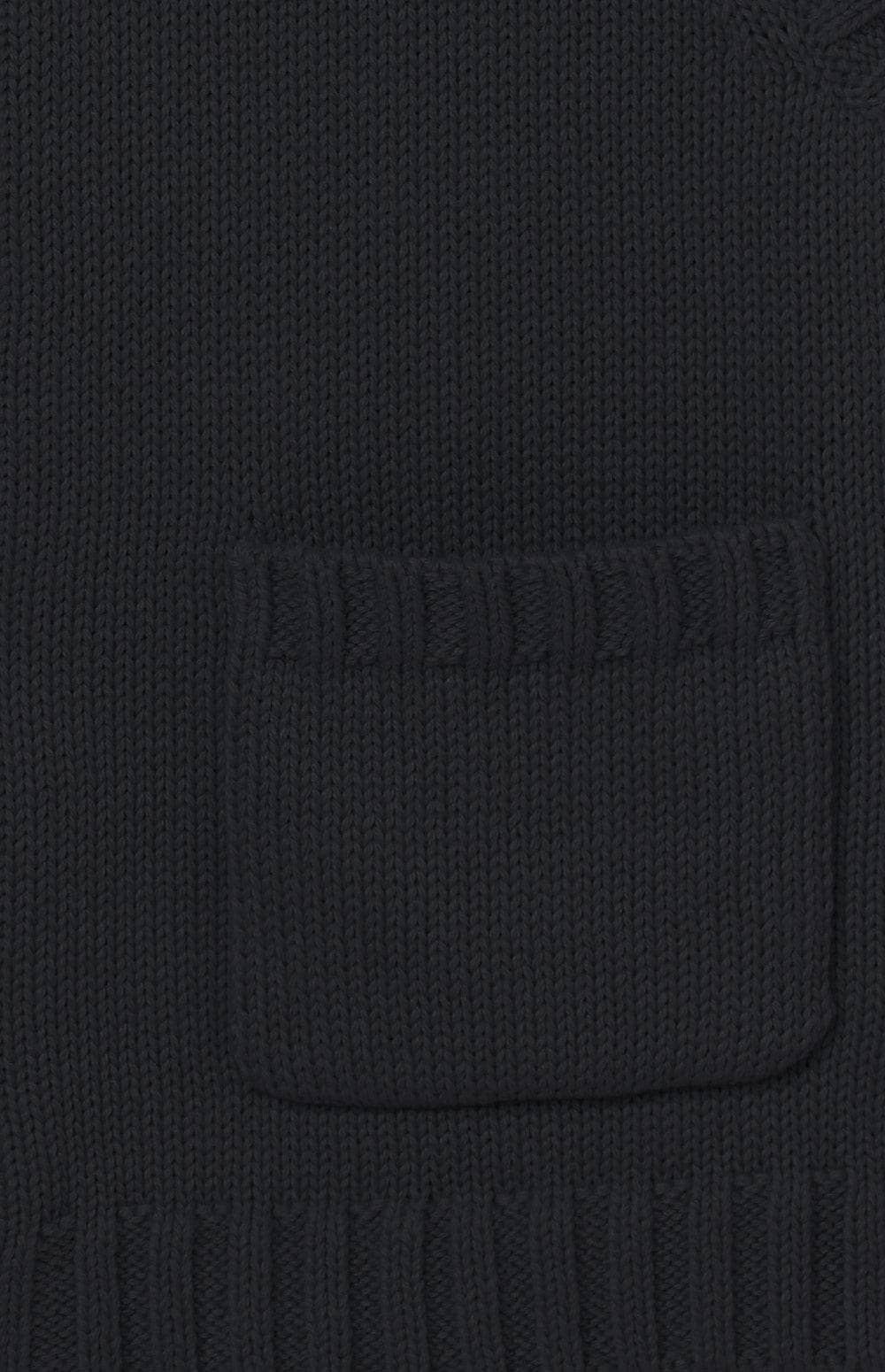 Cartsen Sweater Vest by Alp N Rock, Women's Black Sweater Vest with Zipper and Patch Pockets