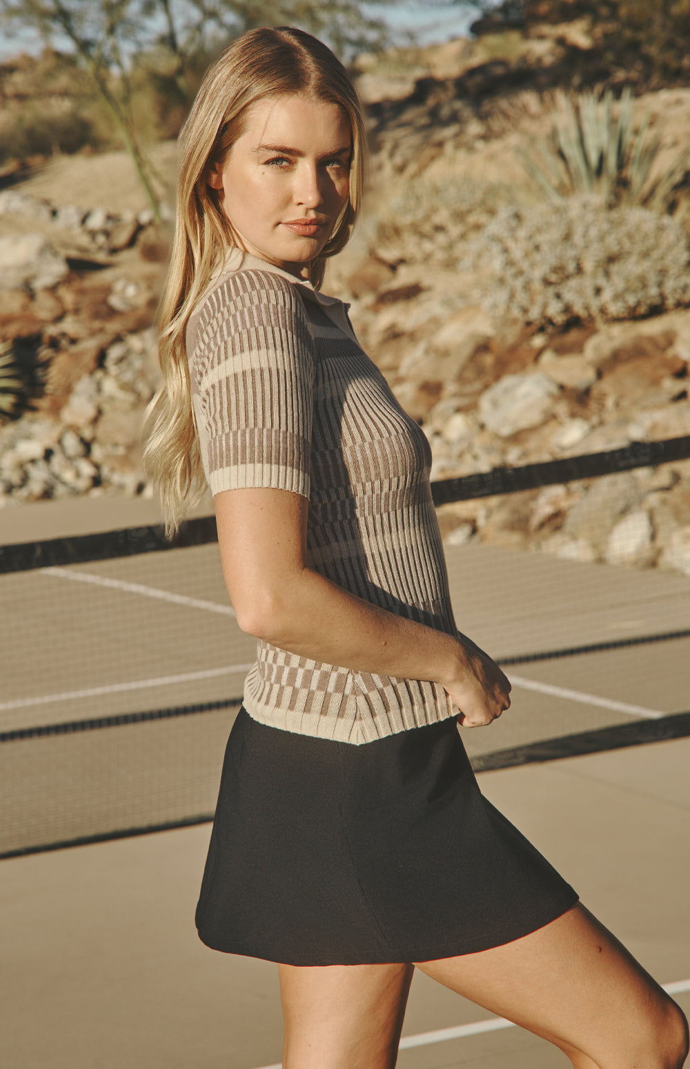 Claudia Polo Sweater, Pumice | Alp N Rock Alp N Rock Womens Sweater Claudia Polo Sweater | Pumice