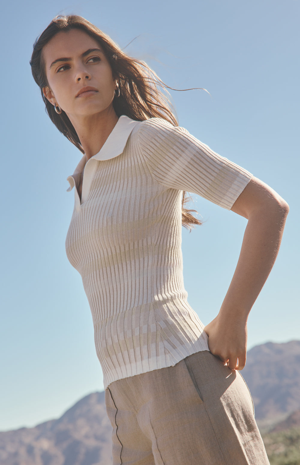 Claudia Polo Sweater, Soft Yellow | Alp N Rock Alp N Rock Womens Sweater Claudia Polo Sweater | Soft Yellow