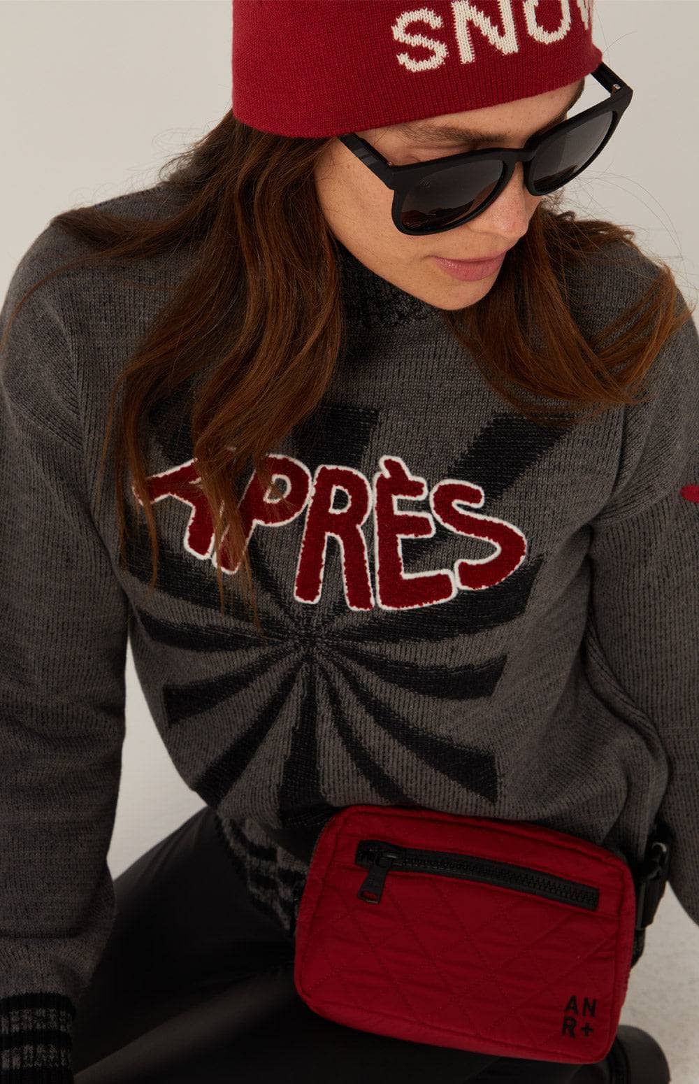 Devin Mock Neck Ski Sweater, Grey | Alp N Rock Alp N Rock Womens Sweater Devin Mock Neck Sweater | Heather Grey