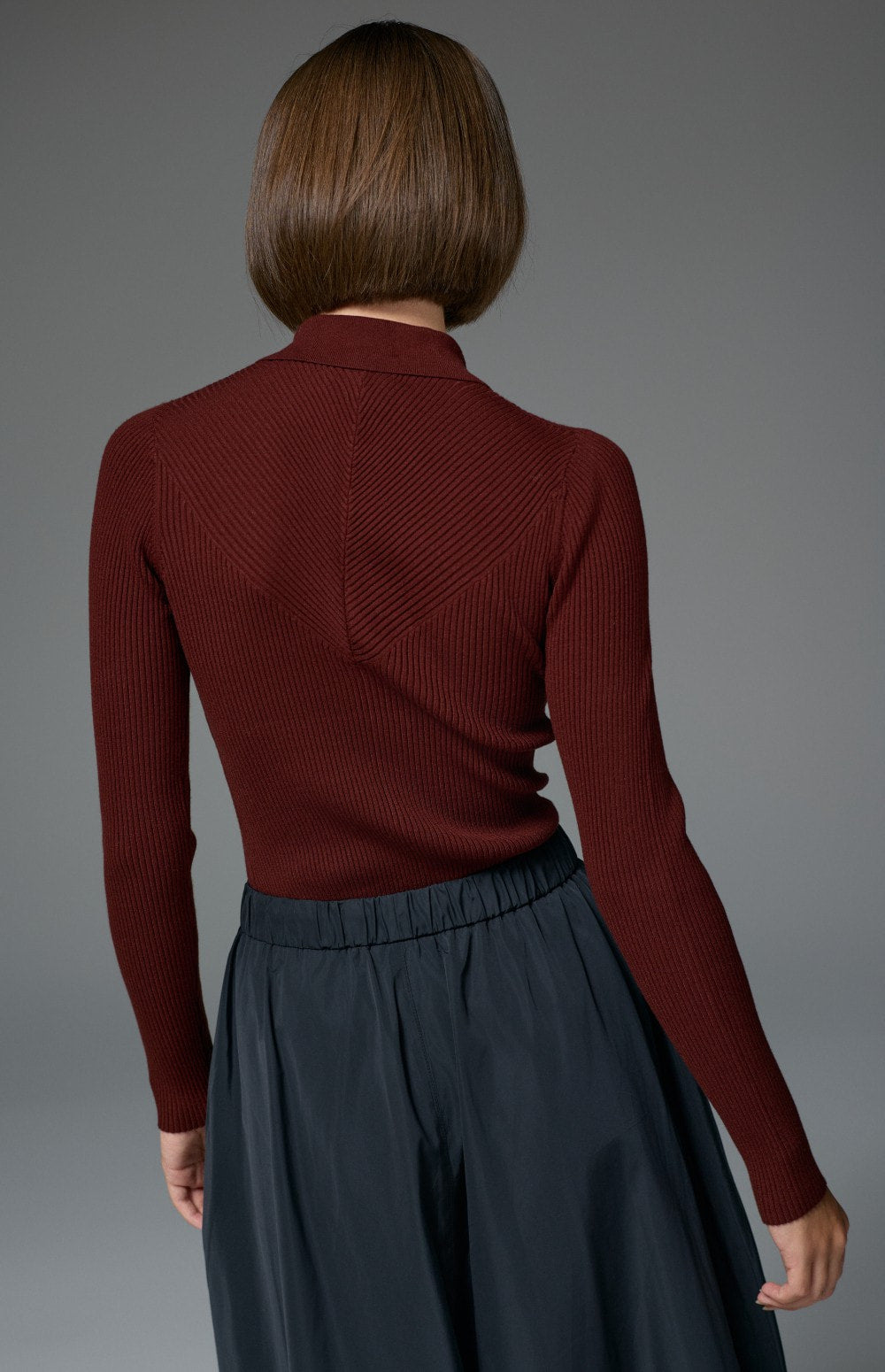 Eliza Ribbed Polo Sweater, Russet | Alp N Rock Alp N Rock Womens Sweater Eliza Ribbed Polo Sweater | Russet