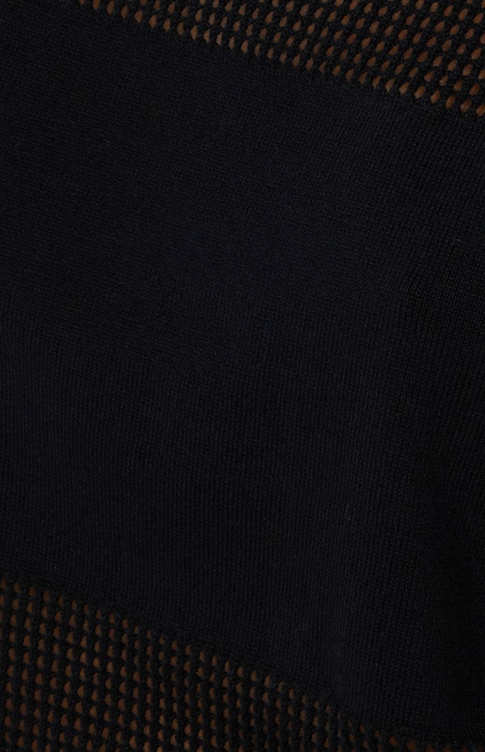 Alp N Rock Emma Top, Women's Black Short Sleeve Open Knit Sweater