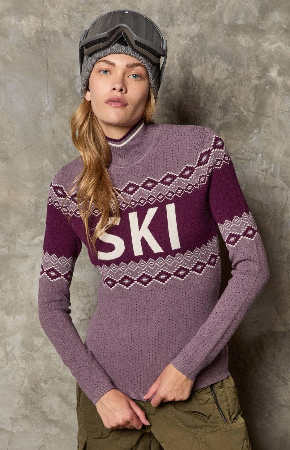 Goldie Mock Neck Sweater, Mauve | Alp N Rock | Women's Top Alp N Rock Womens Sweater Goldie Mock Neck Sweater | Mauve
