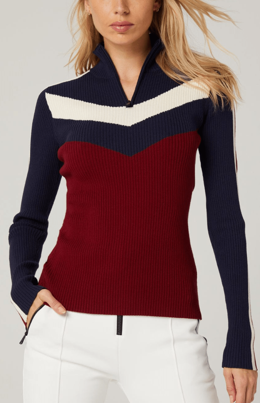 Heather Zip Sweater, Deep Red | Alp N Rock | Women's Sweater Alp N Rock Womens Sweater Heather Zip Sweater | Deep Red - Preloved