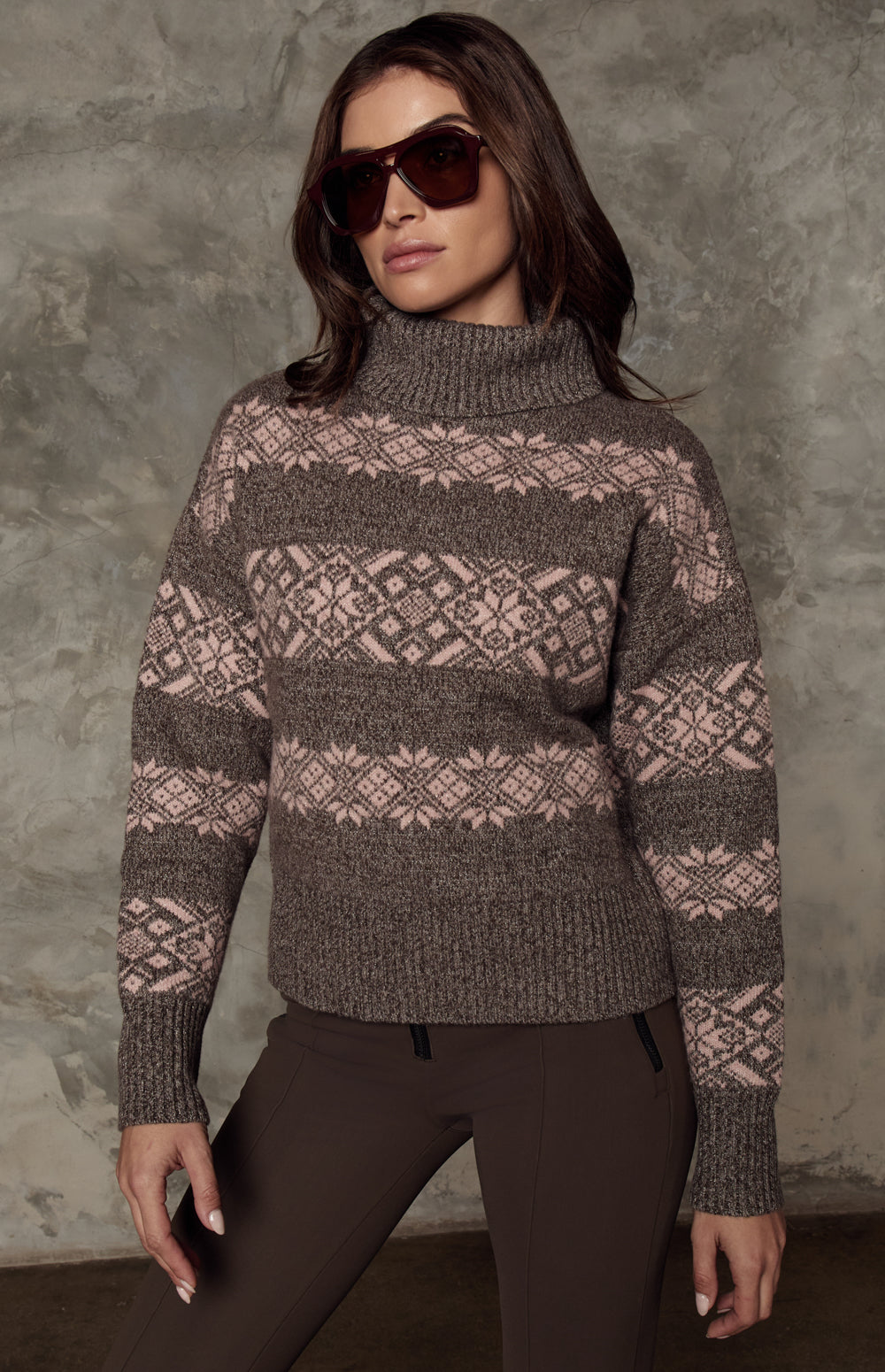 Heidi Turtleneck Sweater, Coffee | Alp N Rock Alp N Rock Womens Sweater Heidi Turtleneck Sweater | Coffee