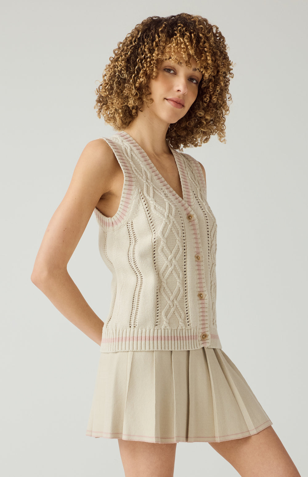 Jade Sweater Vest, Pumice | Alp N Rock Alp N Rock Womens Sweater Jade Sweater Vest | Pumice