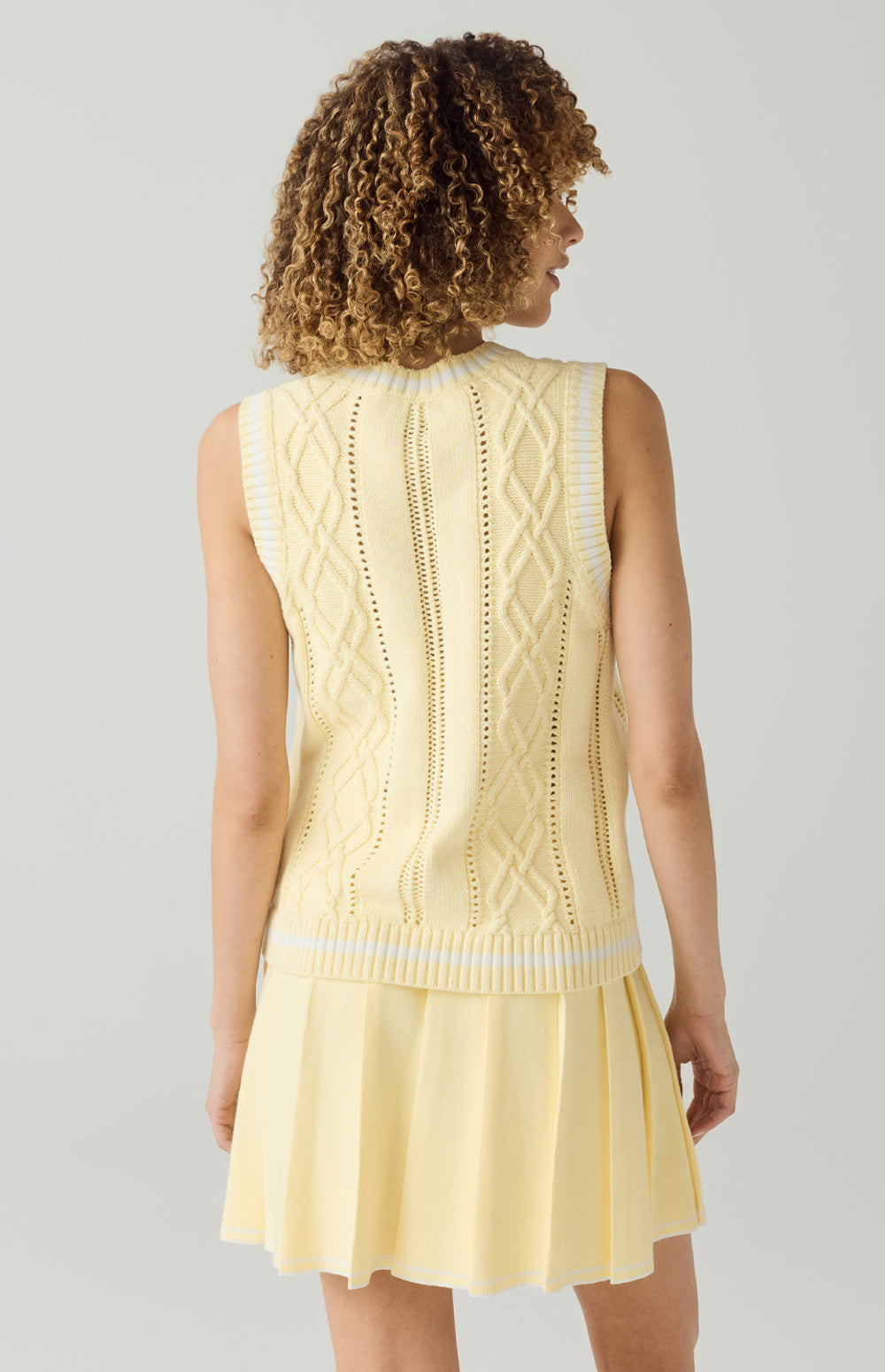 Jade Sweater Vest, Soft Yellow | Alp N Rock Alp N Rock Womens Sweater Jade Sweater Vest | Soft Yellow