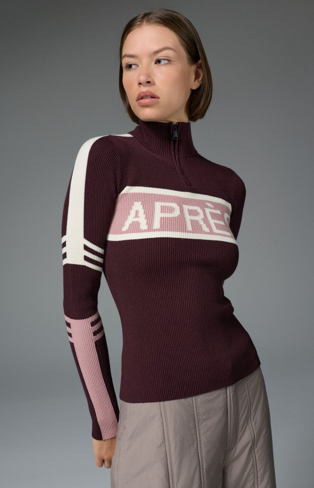 Kate 1/2 Zip Apres Sweater, Cabernet | Alp N Rock Alp N Rock Womens Sweater Kate 1/2 Zip Apres Sweater | Cabernet