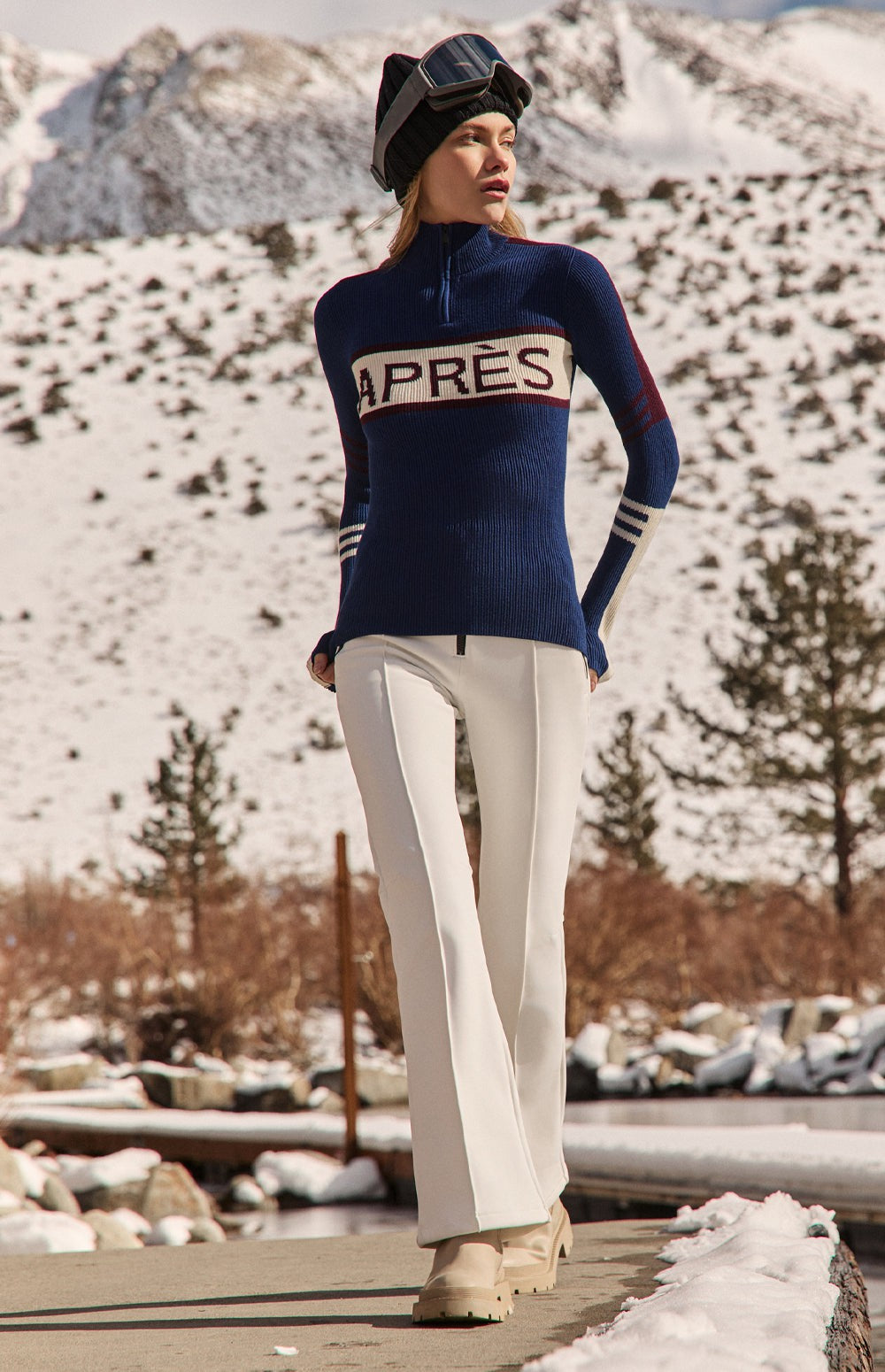 Kate 1/2 Zip Apres Sweater, Deep Blue | Alp N Rock Alp N Rock Womens Sweater Kate 1/2 Zip Apres Sweater | Deep Blue