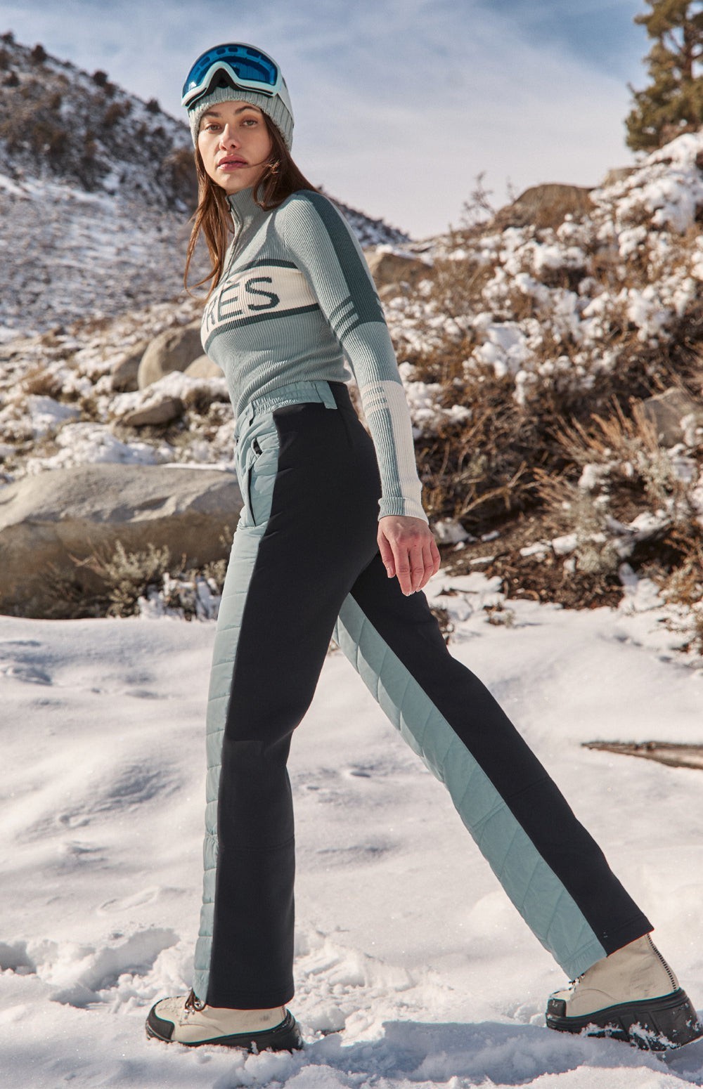 Kate 1/2 Zip Apres Sweater, Silver Blue/Pacific Teal | Alp N Rock Alp N Rock Womens Sweater Kate 1/2 Zip Apres Sweater | Silver Blue/Pacific Teal