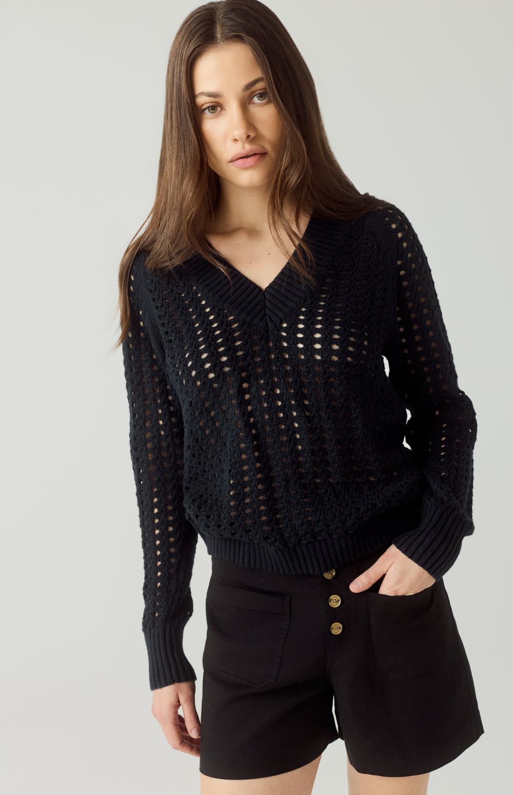 Kinna Organic Cotton Black Knit Sweater | Alp N Rock Alp N Rock Womens Sweater Kinna Cable Knit Sweater | Black