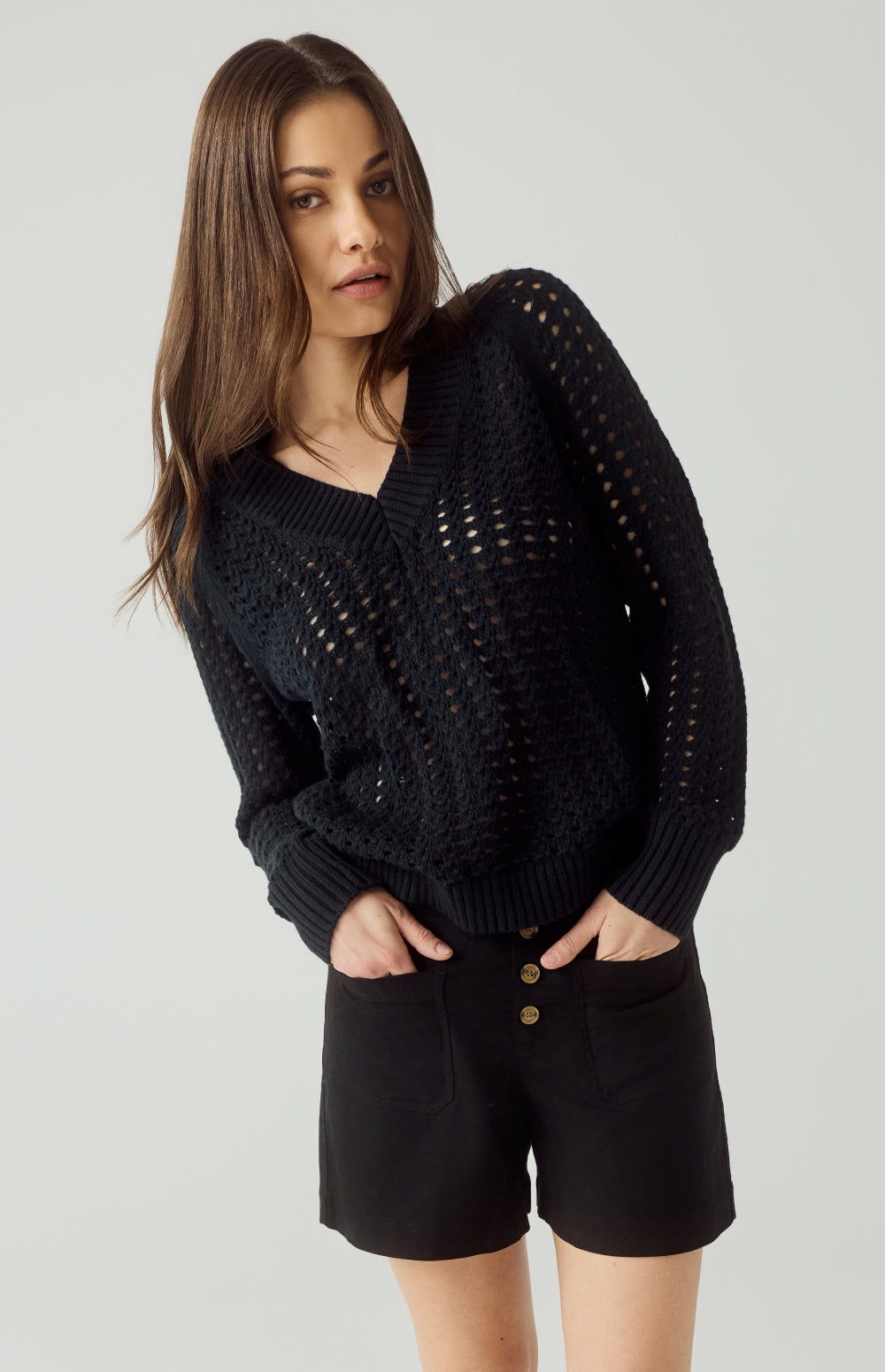 Kinna Organic Cotton Black Knit Sweater | Alp N Rock Alp N Rock Womens Sweater Kinna Cable Knit Sweater | Black