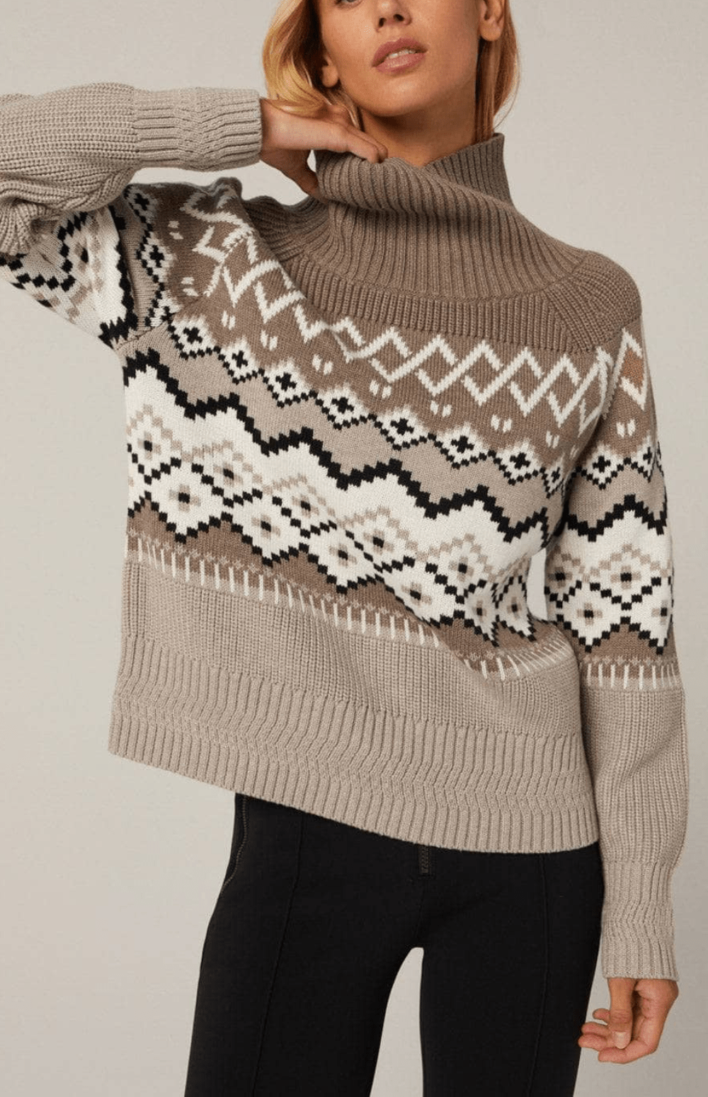 Leighton Mockneck Ski Sweater | Alp N Rock Alp N Rock Womens Sweater Leighton Mockneck Ski Sweater | Heather Birch - Preloved