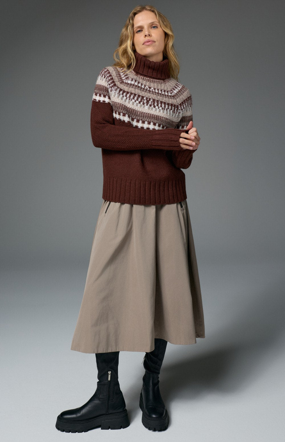 Marla Turtleneck Sweater, Russet | Alp N Rock Alp N Rock Womens Sweater Marla Turtleneck Sweater | Russet
