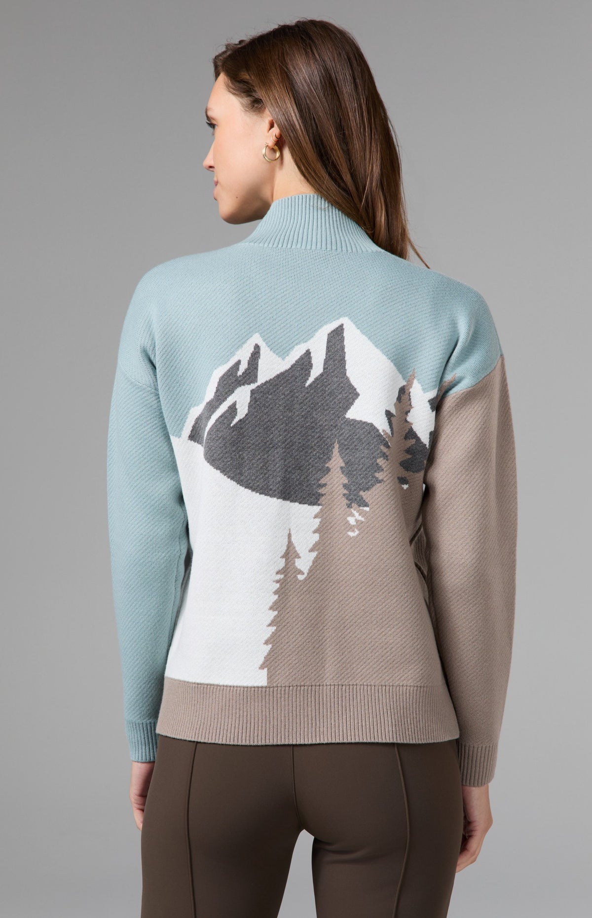 Portia Mock Neck Sweater, Silver Blue | Alp N Rock Alp N Rock Womens Sweater Portia Mock Neck Sweater | Silver Blue
